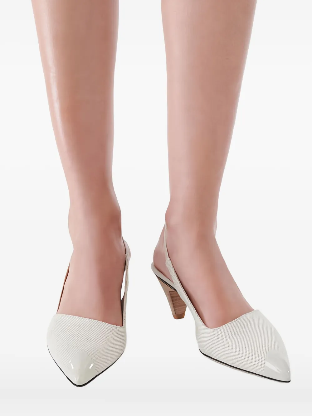 IRO Slingback pumps met kegelhak Beige