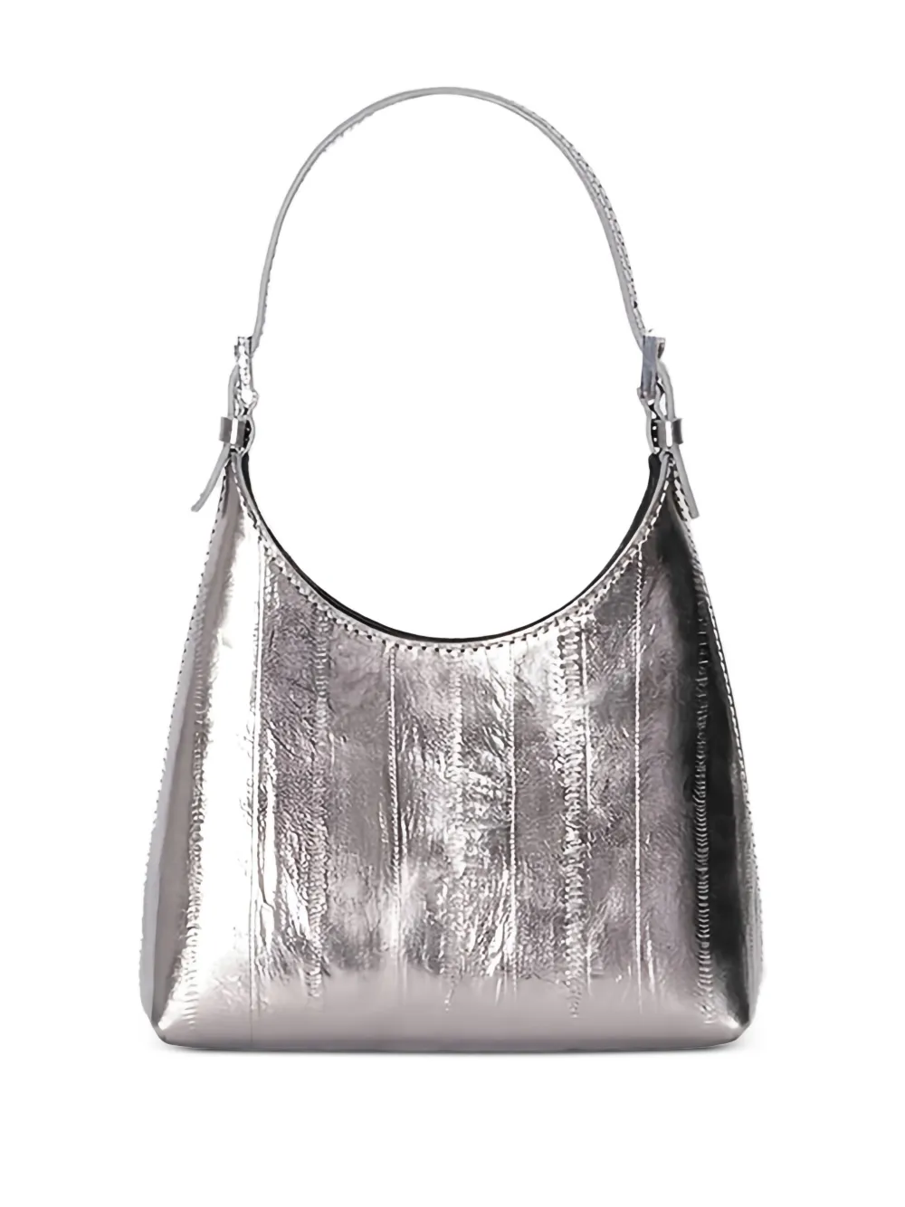 By Far Baby Camryn Top-zip Shoulder Bag In Silver