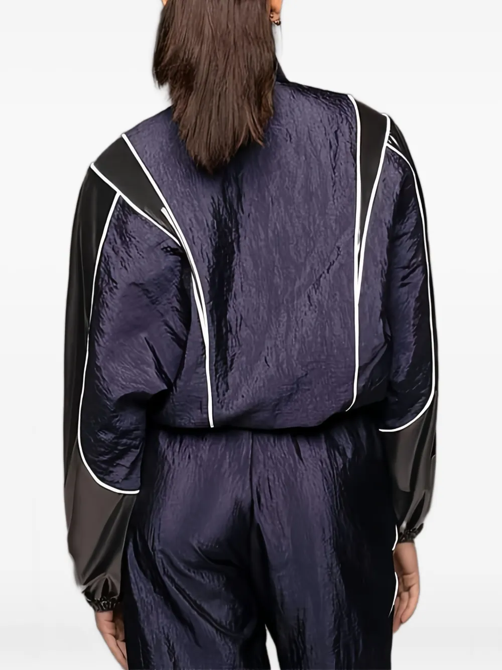 Michi Enigma Panelled Track Jacket In Blue