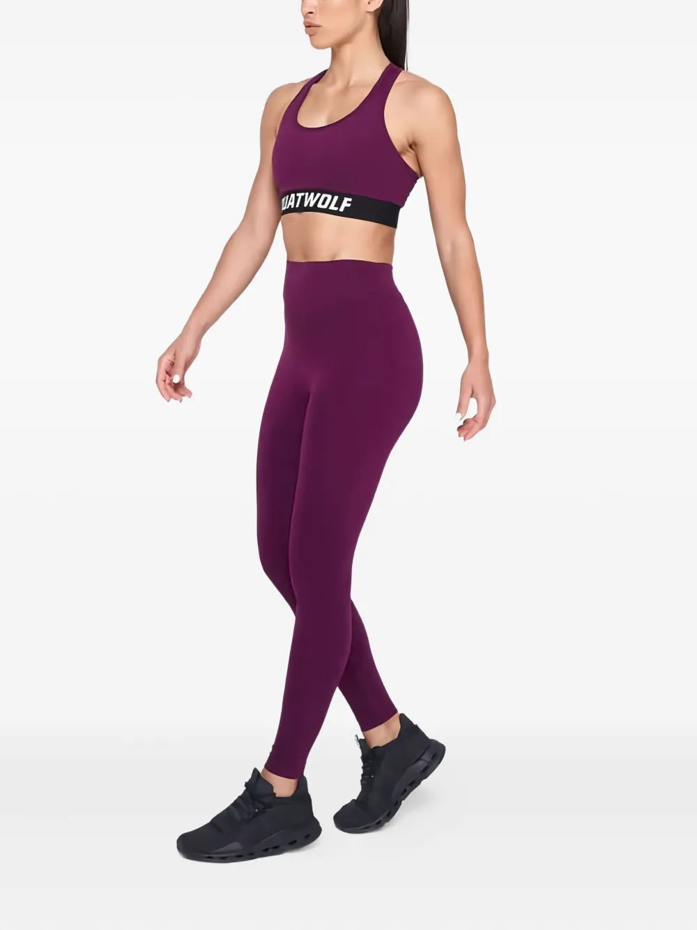 Squatwolf Racerback Logo-detail Sports Bra In Purple