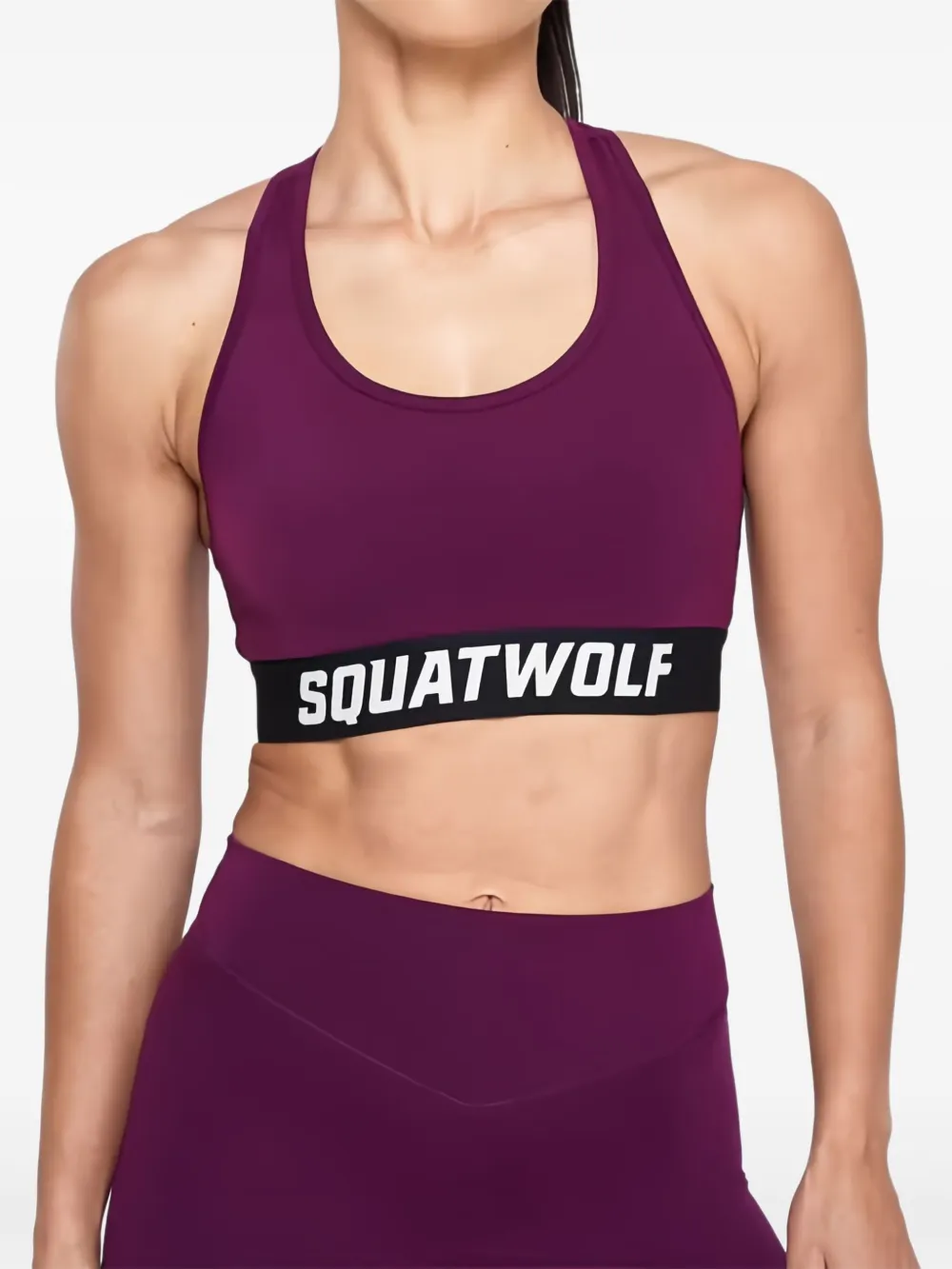 Squatwolf Racerback Logo-detail Sports Bra In Purple
