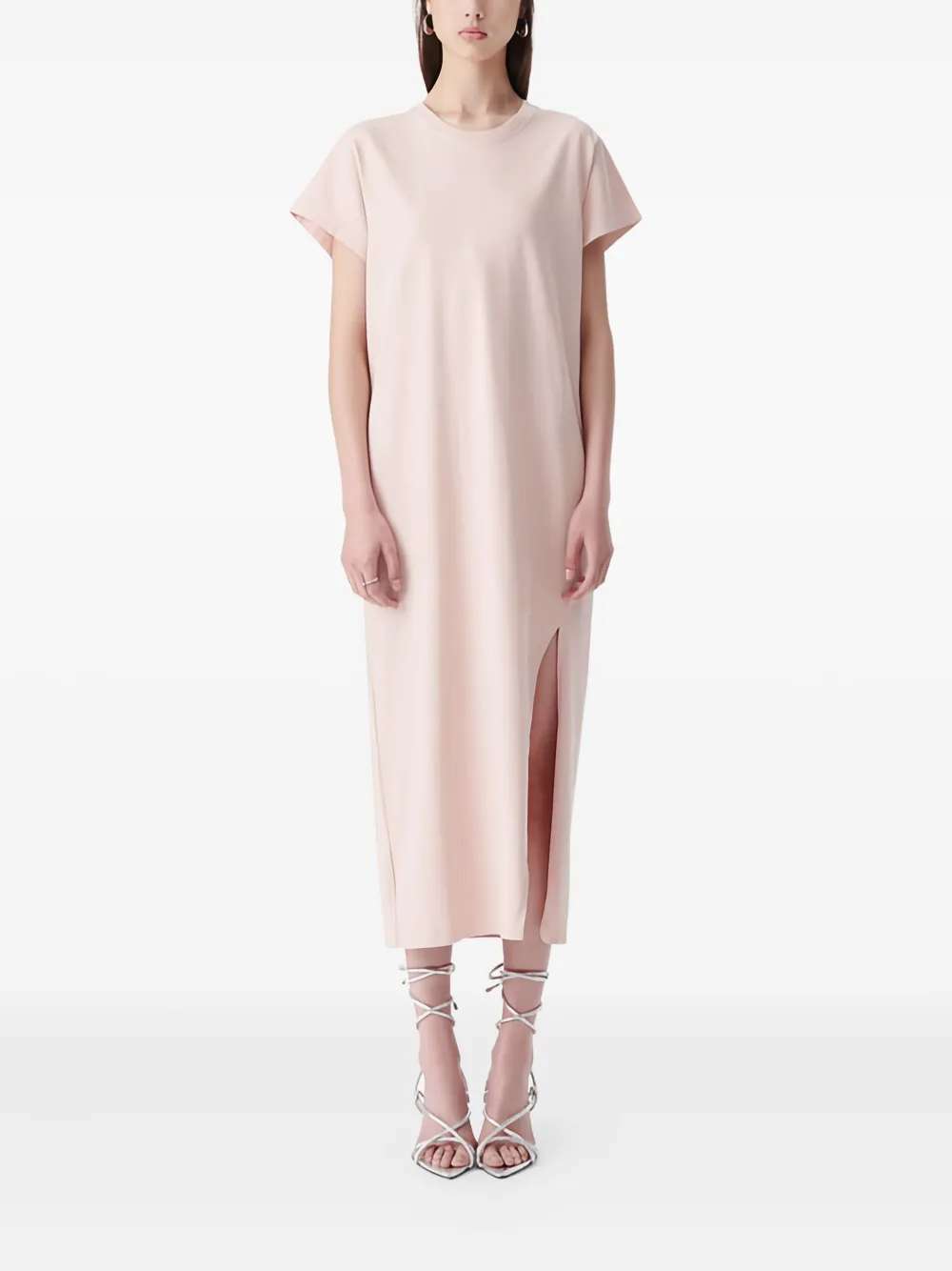 IRO LITONYA midi-jurk met korte mouwen - PIN29 BLUSH PINK