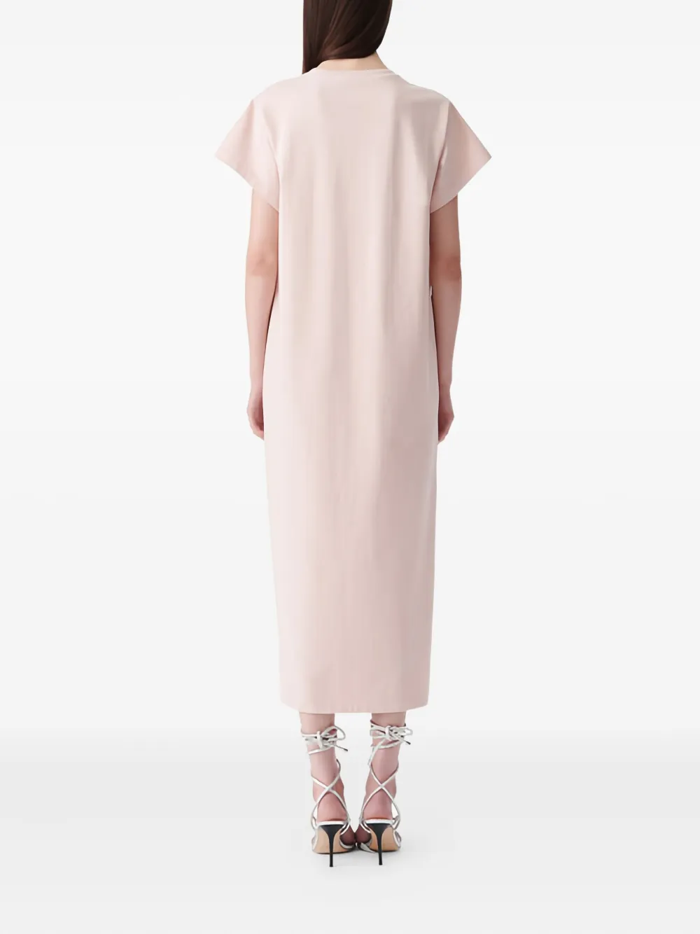 IRO LITONYA midi-jurk met korte mouwen PIN29 BLUSH PINK