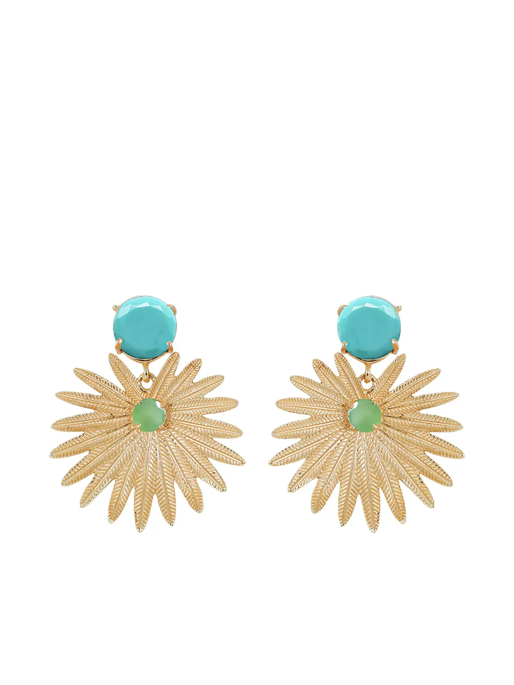 ATELIER MON aretes Palm Leaf en oro amarillo de 14kt | dorado | Image 1