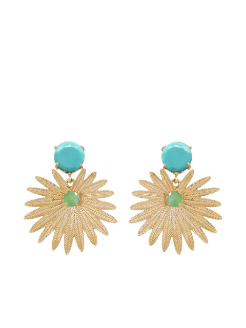 ATELIER MON 14K yellow gold Palm Leaf earrings