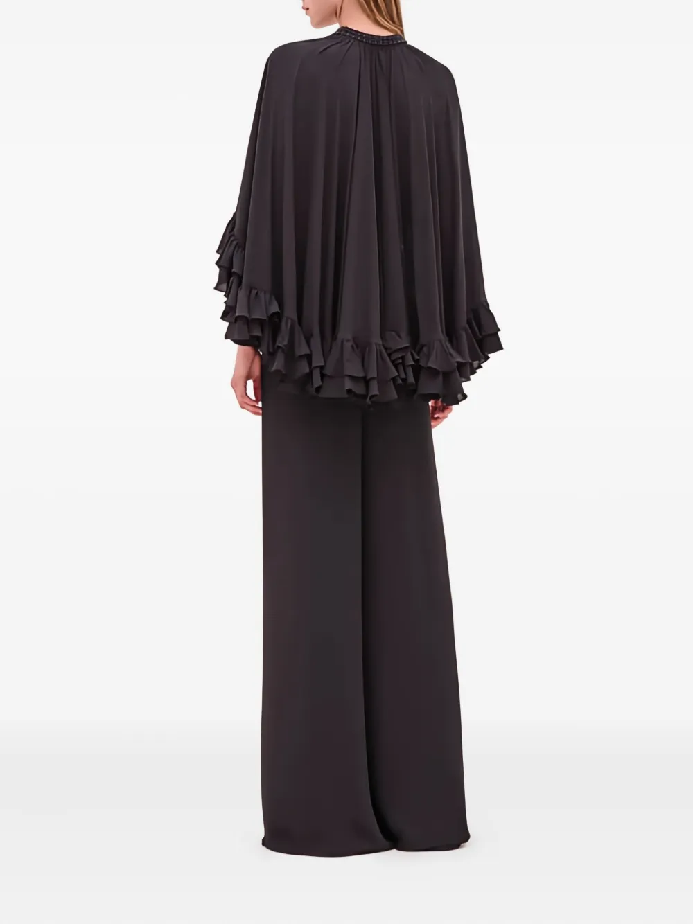 Alexis Cortese blouse met ruches Zwart