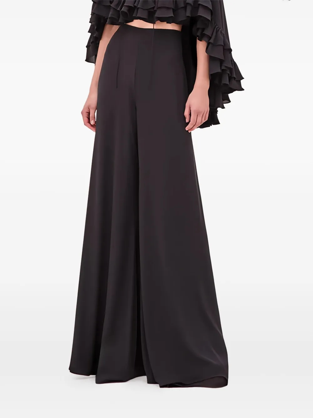 Alexis Cortese blouse met ruches Zwart