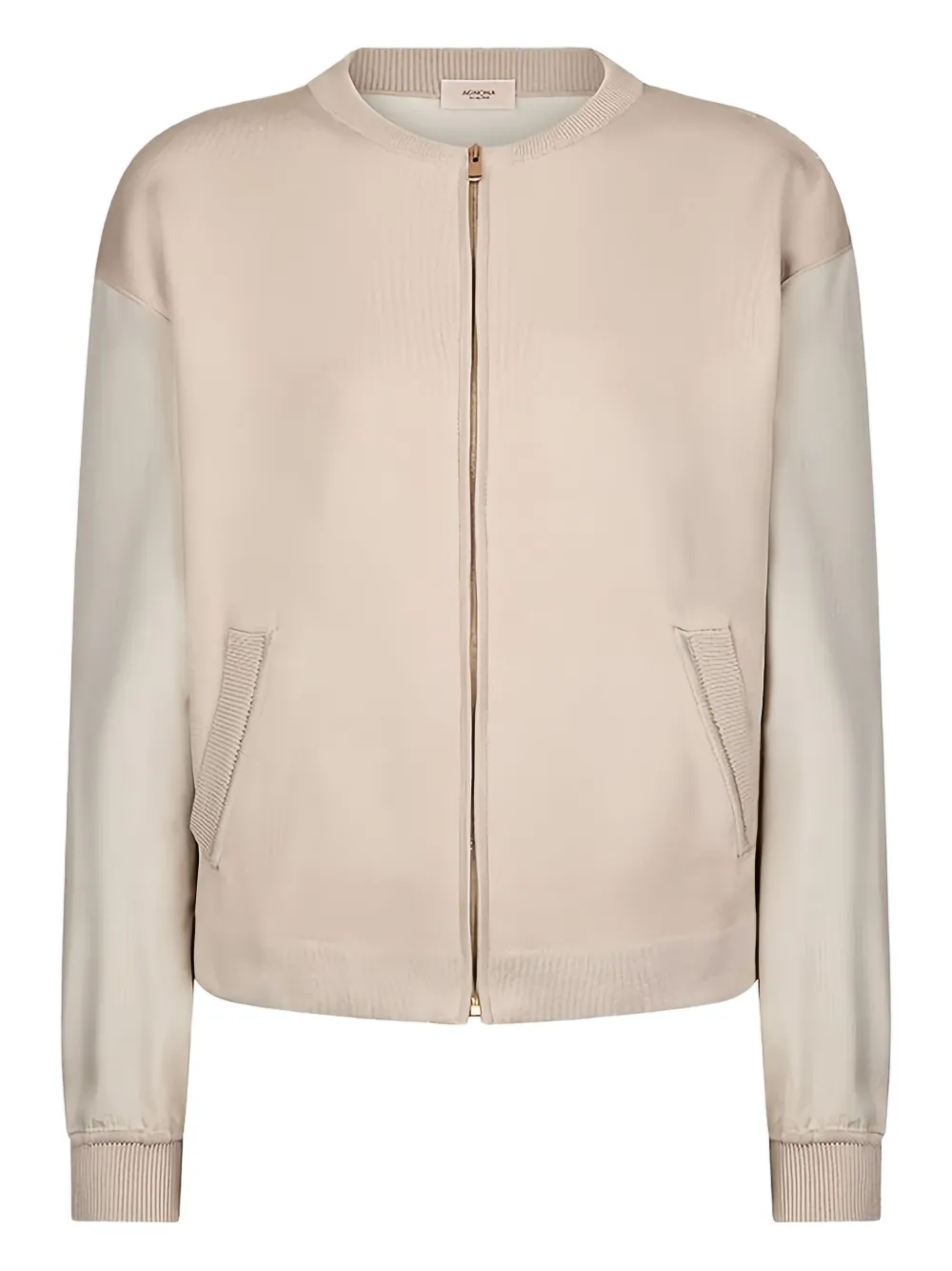 Agnona Zip-up Knitted Cardigan In Neutral