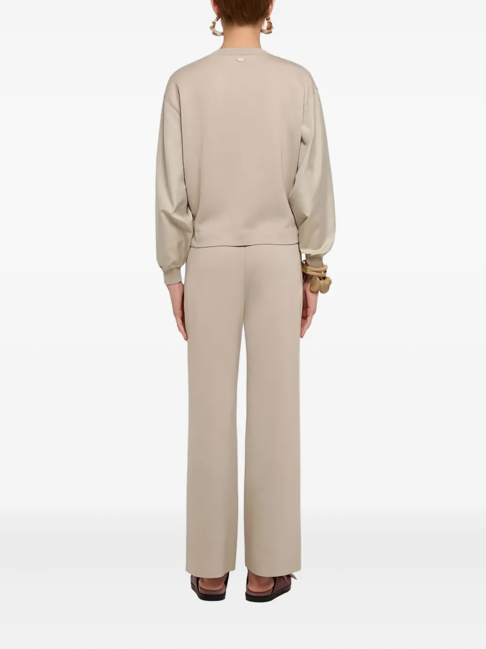 Agnona Zip-up Knitted Cardigan In Neutral