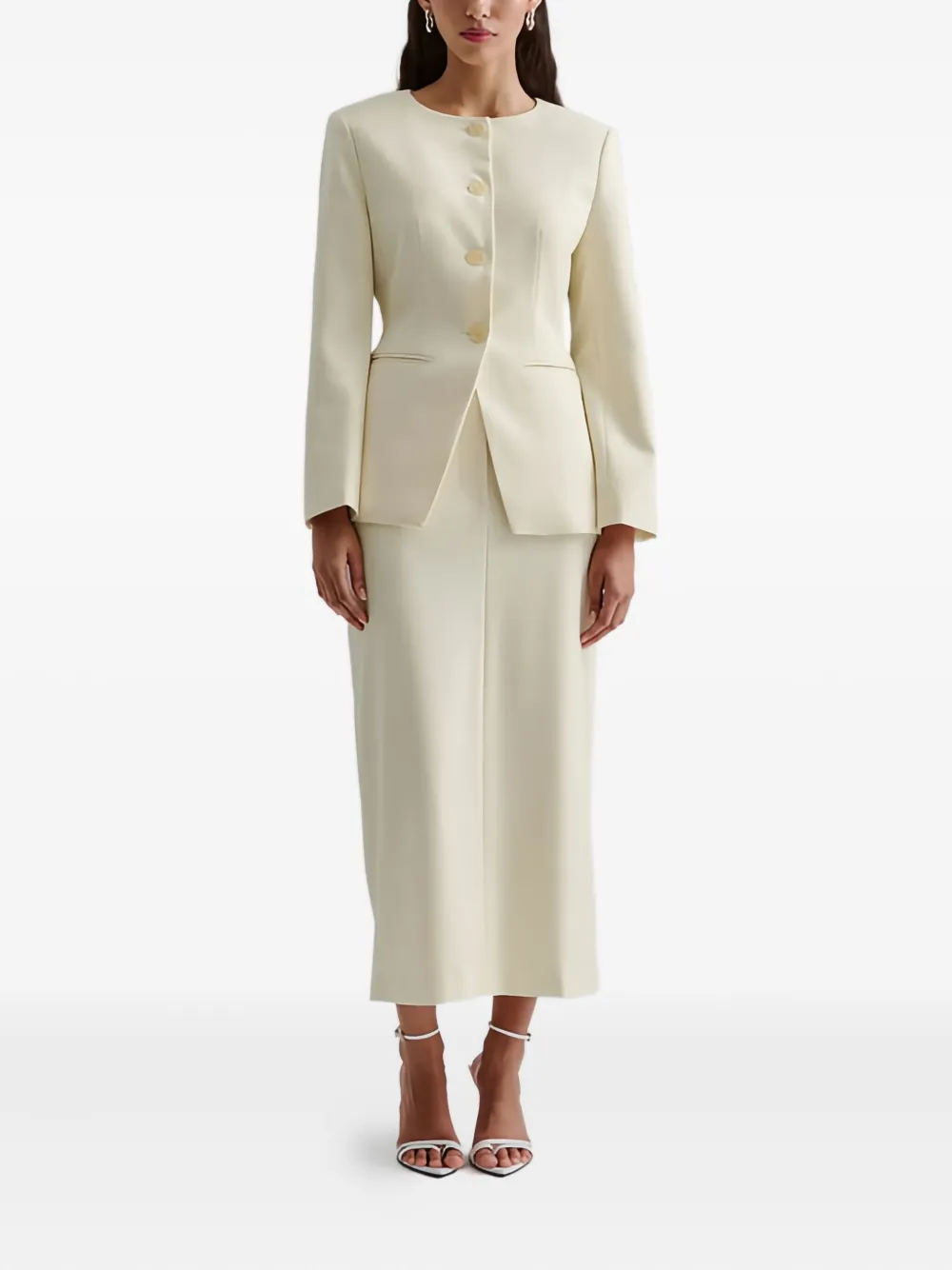 MALINA Nilla button-front round-collar blazer | Blazers | Image 2