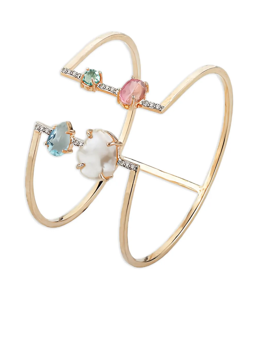 ATELIER MON Bracciale rigido con pietre - Oro