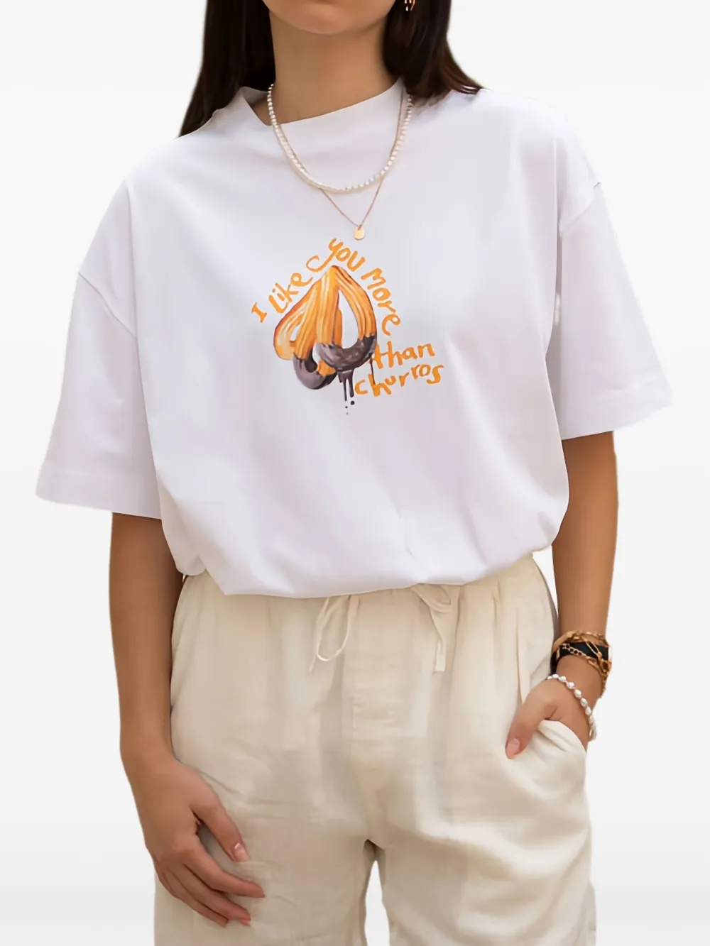 HOMIES MARBELLA Churros T-shirt met print Wit