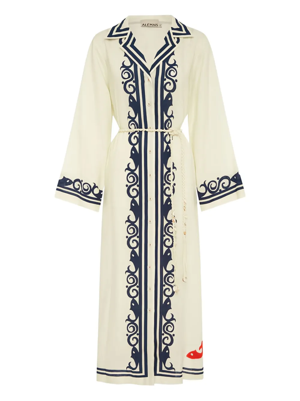 Alemais Marine Embroidered Maxi Dress In Neutral