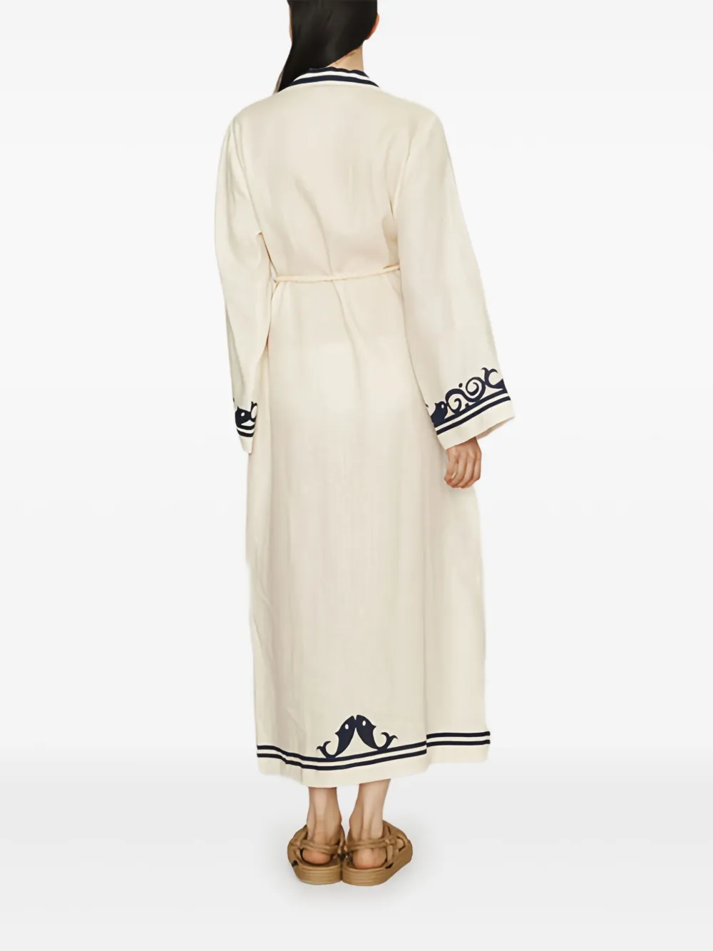 Alemais Marine Embroidered Maxi Dress In Neutral