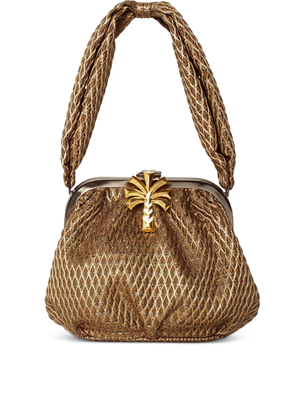 Sarah's Bag Palm on Marquise Gold Bella ショルダーバッグ - ゴールドトーン Sarah's Bag Palm on Marquise Gold Bella ショルダーバッグ - ゴールドトーン