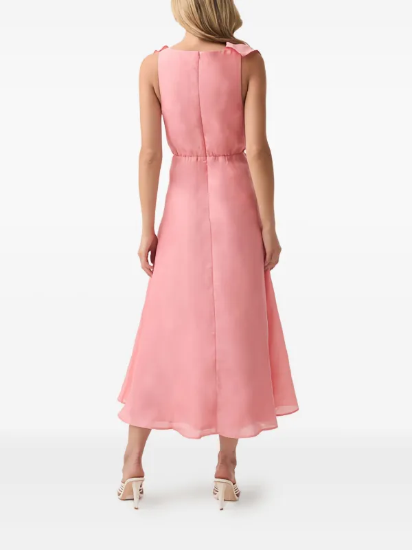 pink bridesmaid dress with scarf Santana Strapless Scarf Mermaid Satin Formal Dress