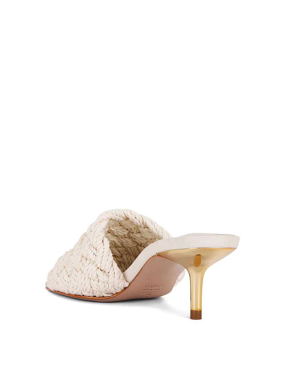 Schutz 55mm Tiana Mid Woven Heel Sandals In Neutral