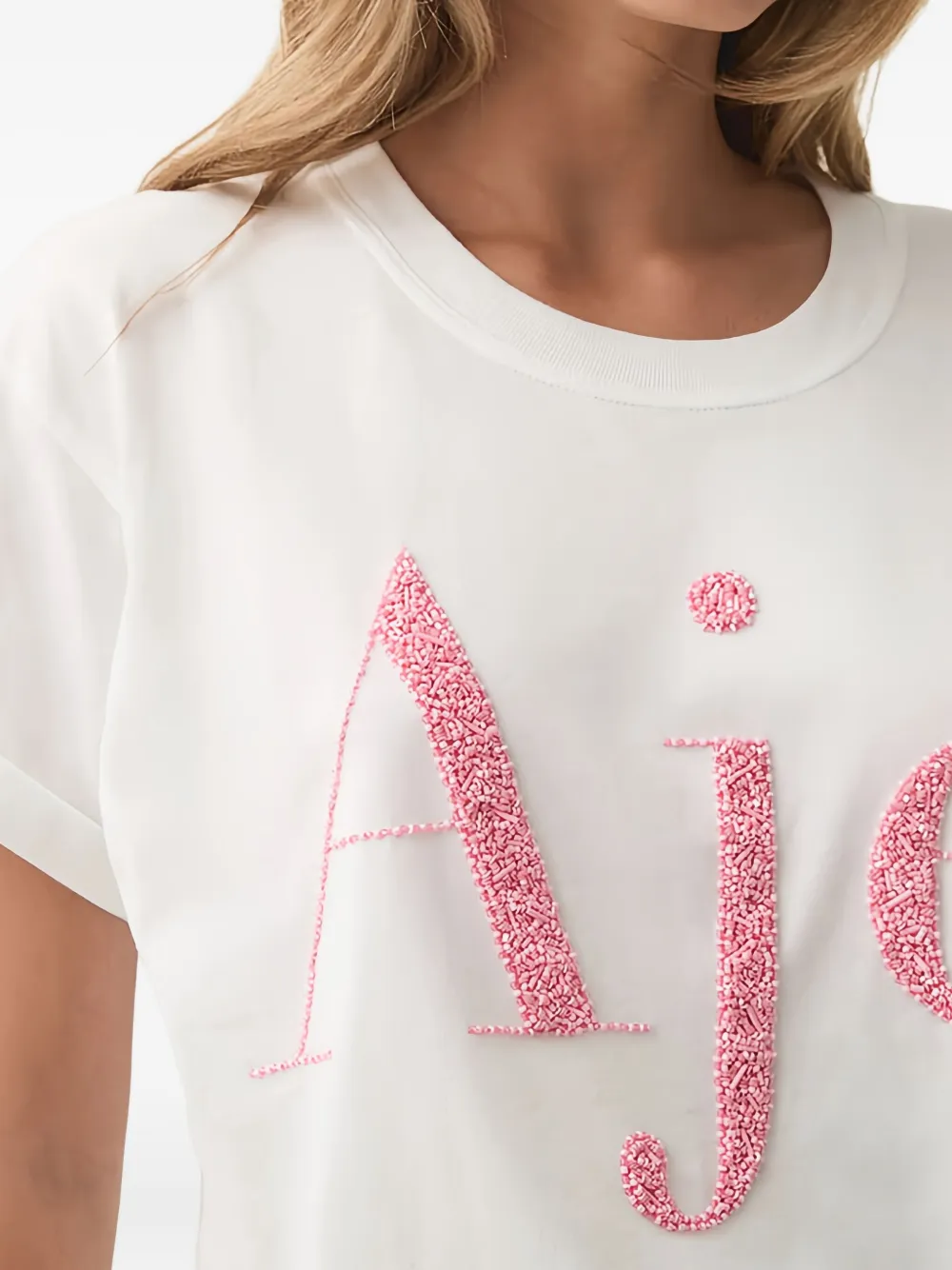 Aje Fondness Beaded T-shirt In White