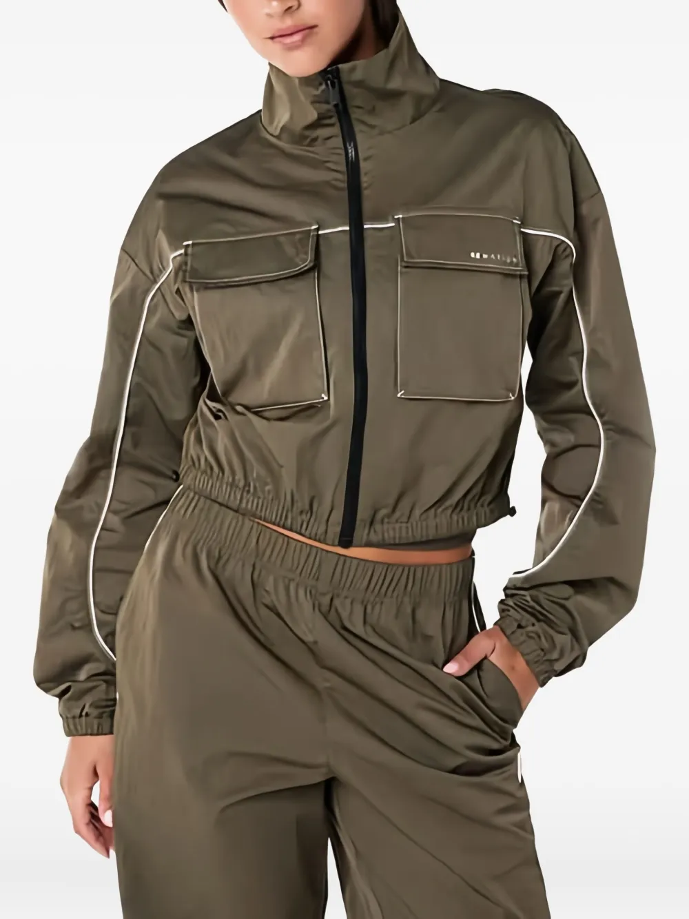 P.e Nation Recap Pocket Trim Track Jacket In Gray