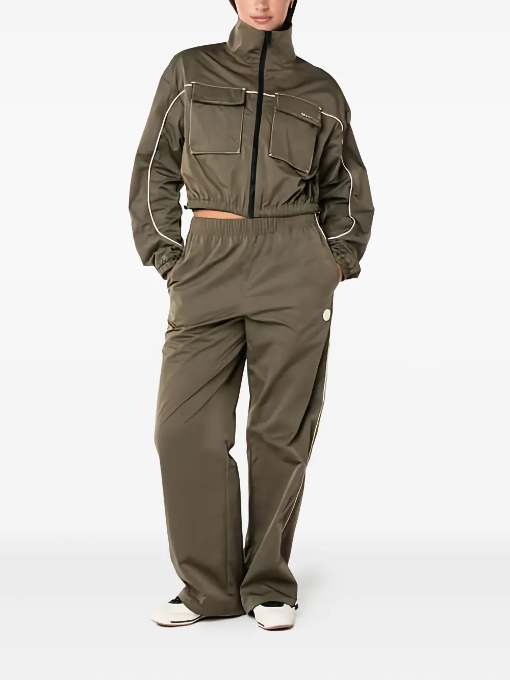 P.e Nation Recap Pocket Trim Track Jacket In Gray