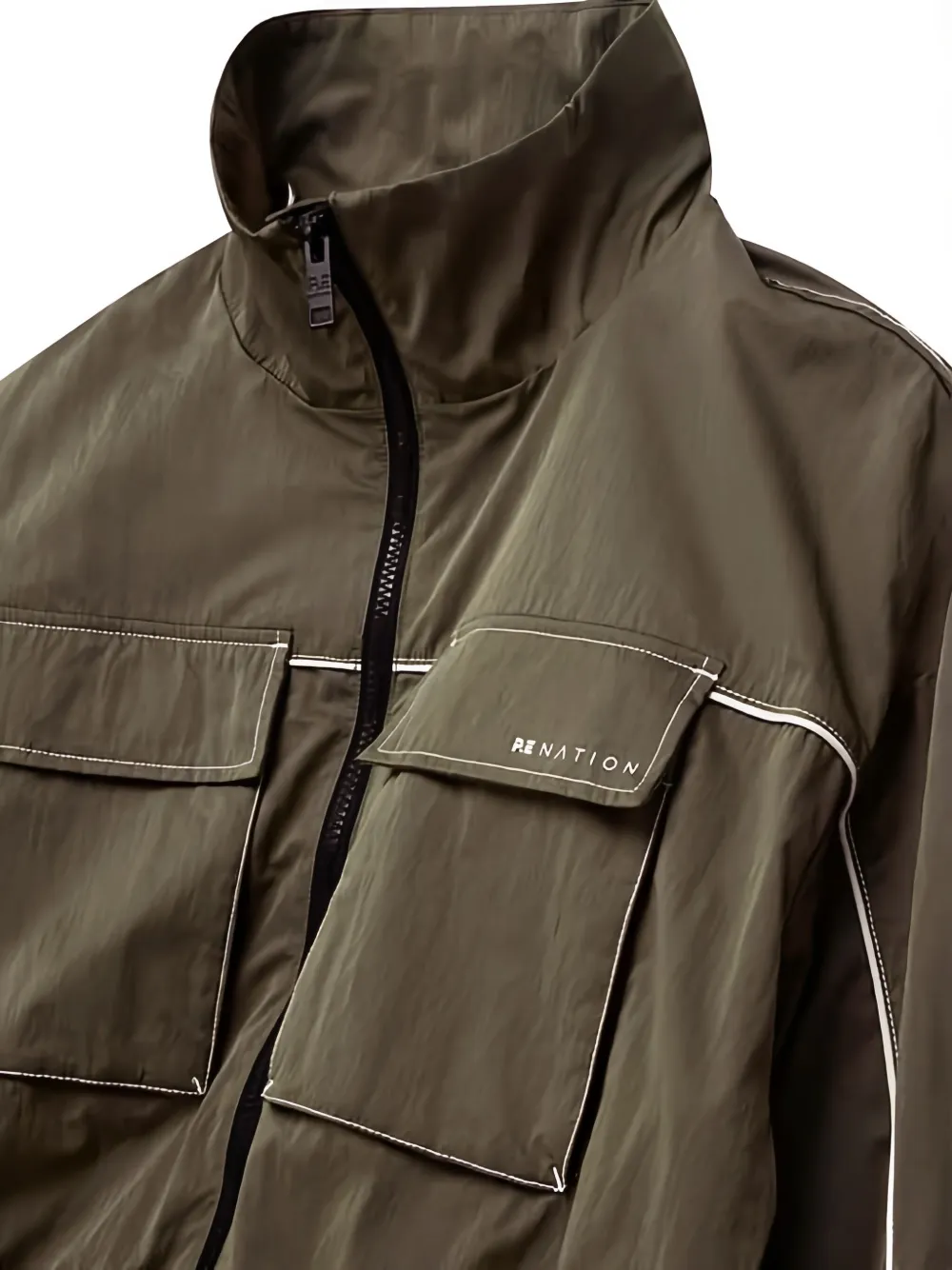 P.e Nation Recap Pocket Trim Track Jacket In Gray