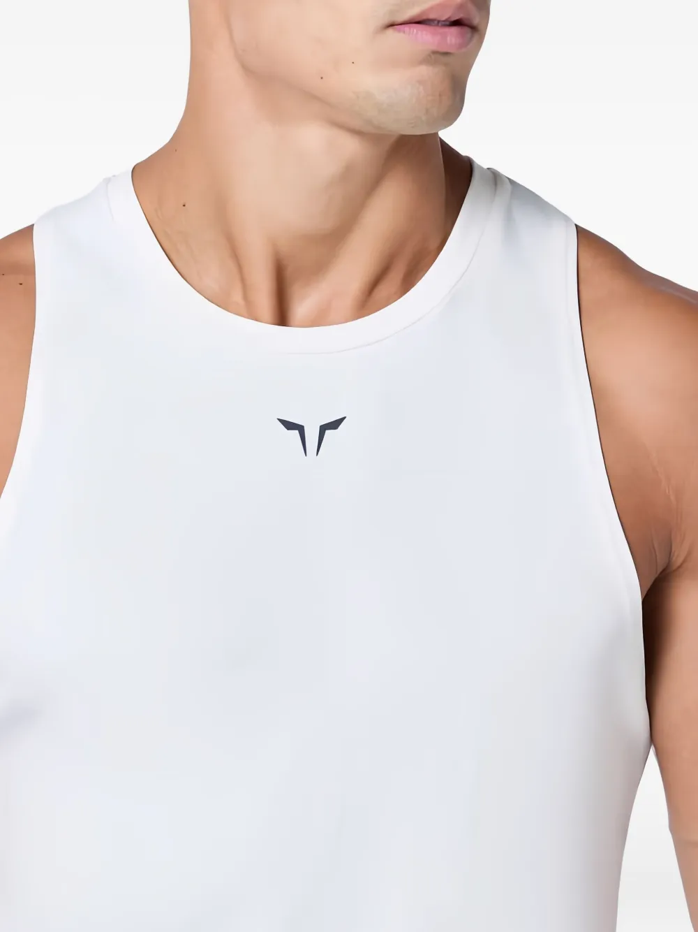 Squatwolf Logo Cut-off Sport Tank Top In White