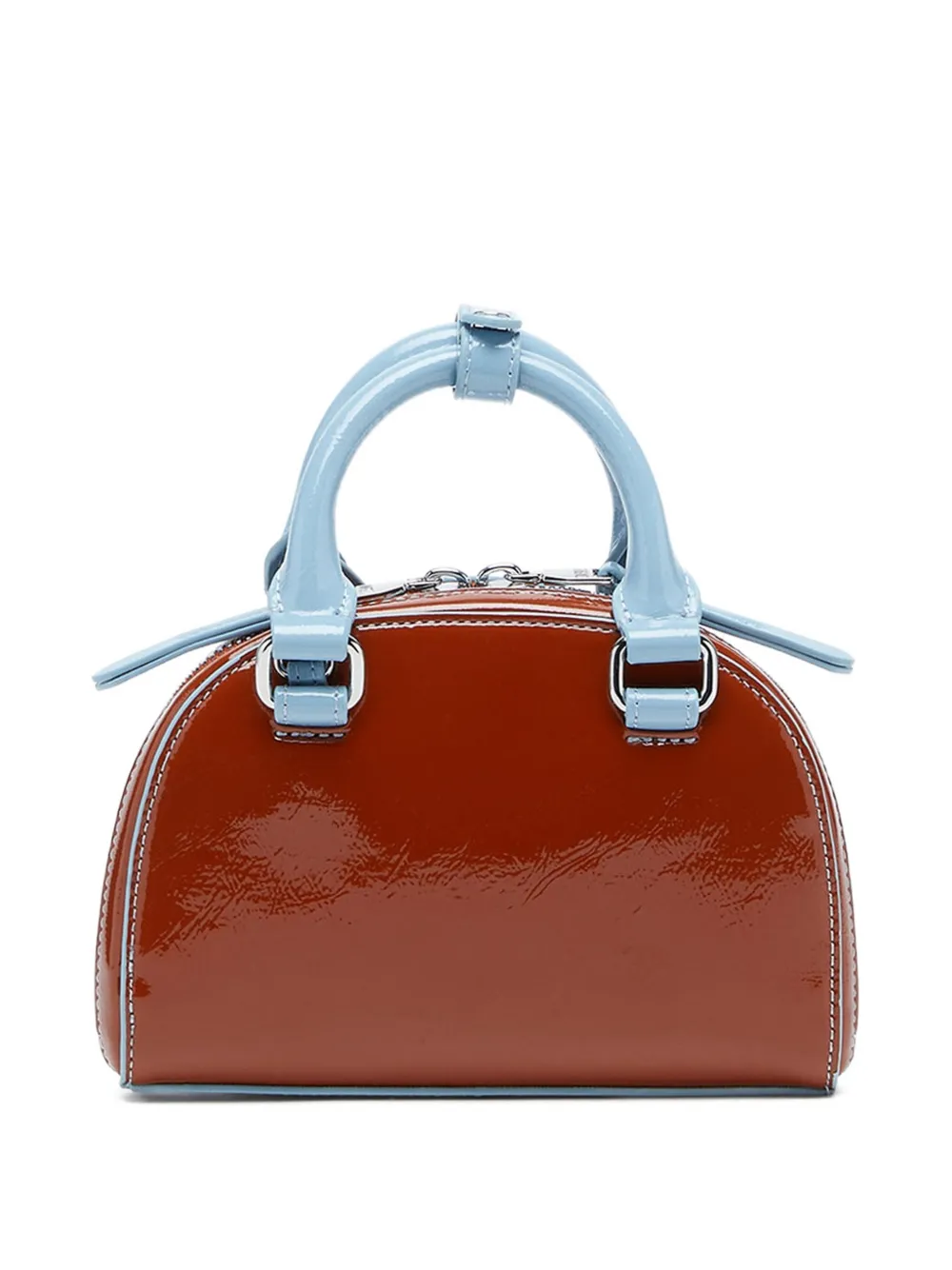 Diesel 1 Dr Dome Embossed Crossbody Bag In Brown