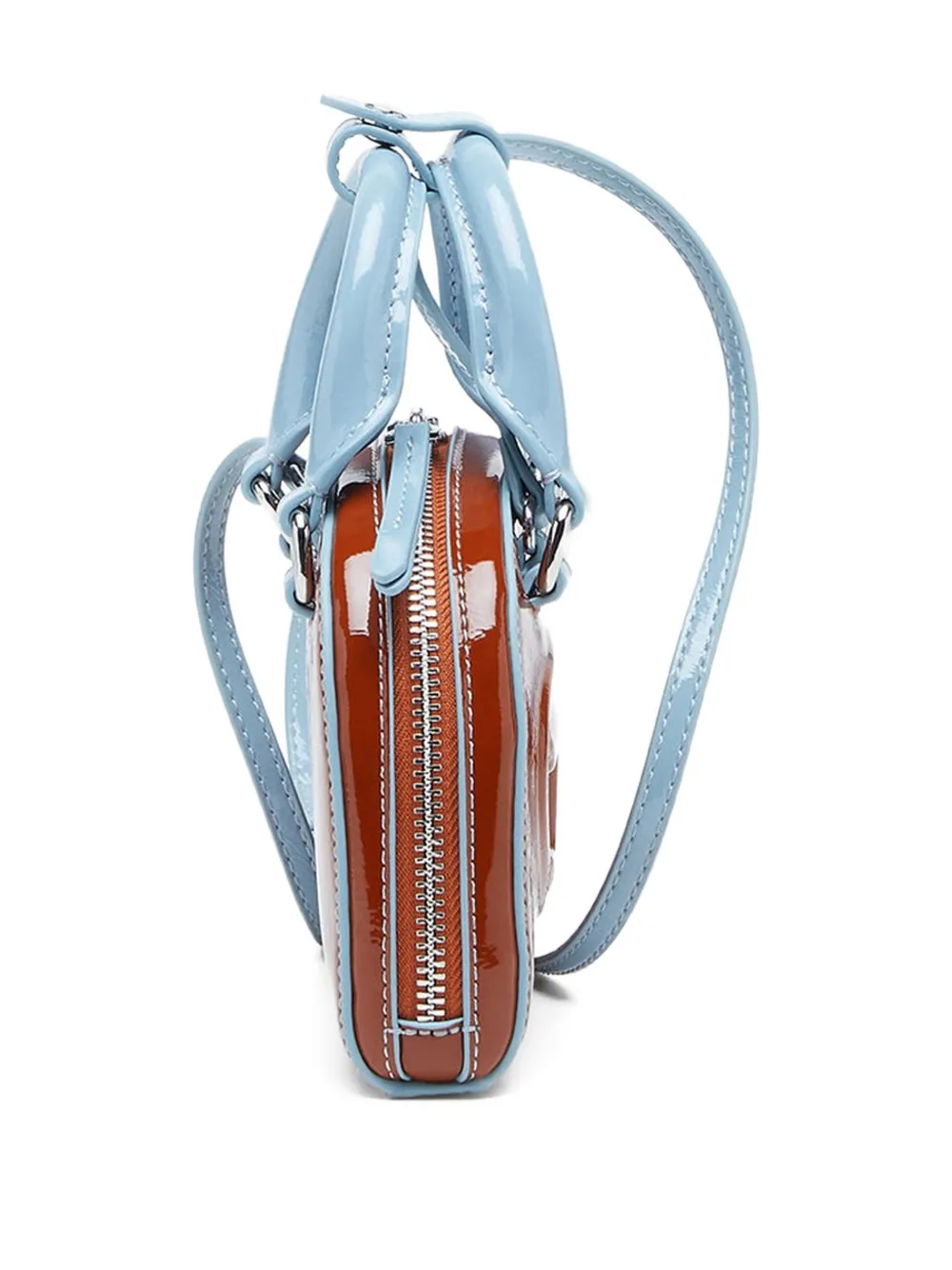 Diesel 1 Dr Dome Embossed Crossbody Bag In Brown