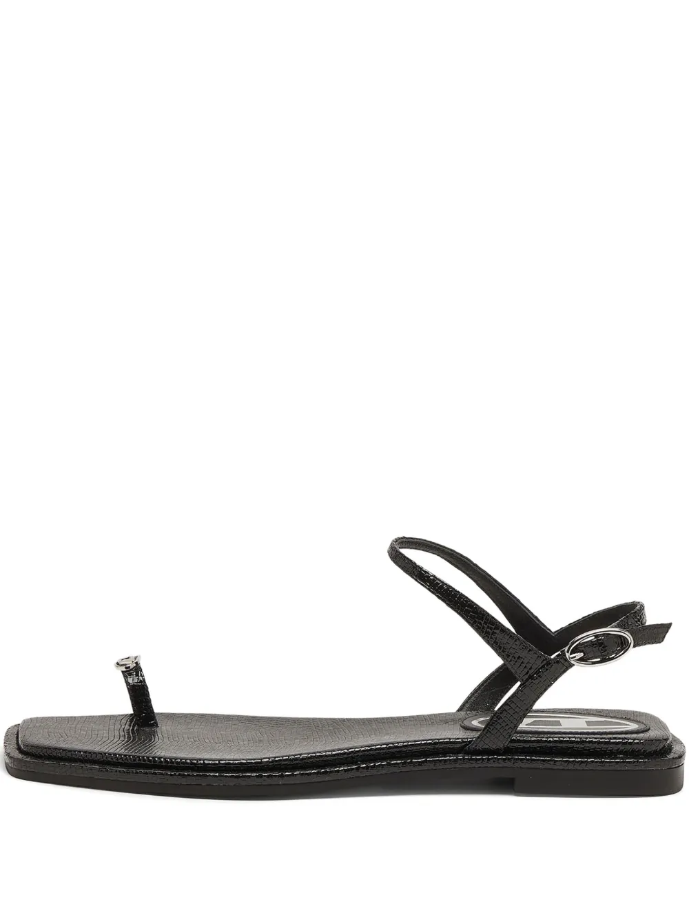 Diesel D-AMBER logo-detail flat sandals | Black | Image 1