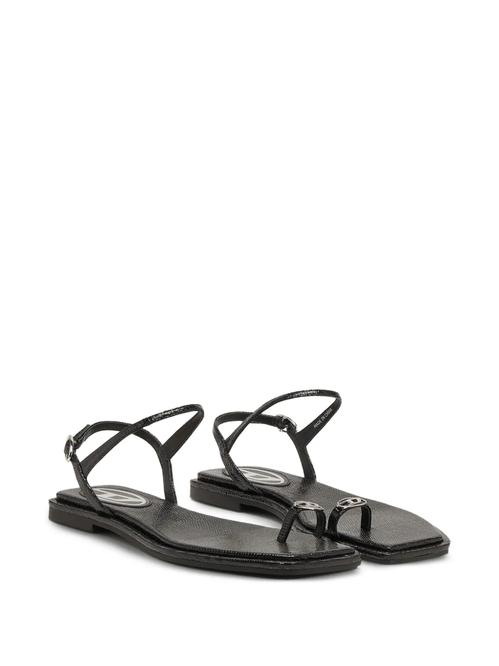 Diesel D-AMBER logo-detail flat sandals | Flat Sandals | Image 2