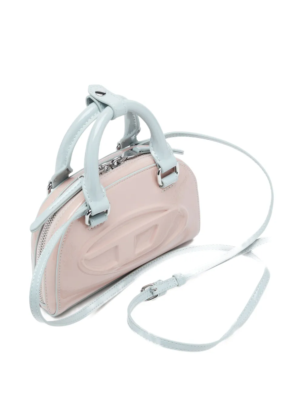Diesel 1dr Dome Embossed Crossbody Bag In Pink