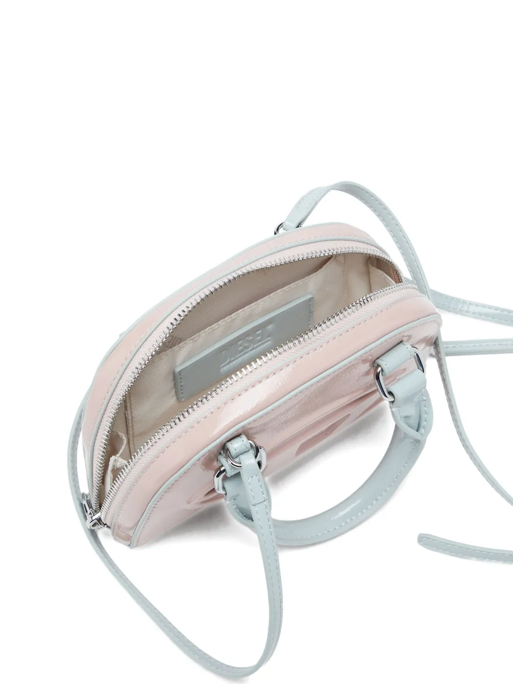 Diesel 1dr Dome Embossed Crossbody Bag In Pink
