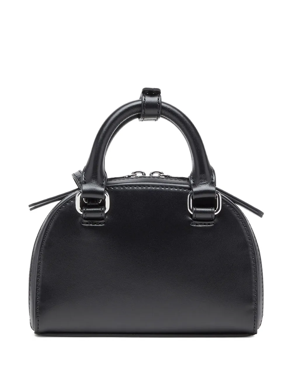 Diesel 1dr Dome-mini Crossbody Bag In Nappa Leather In Black