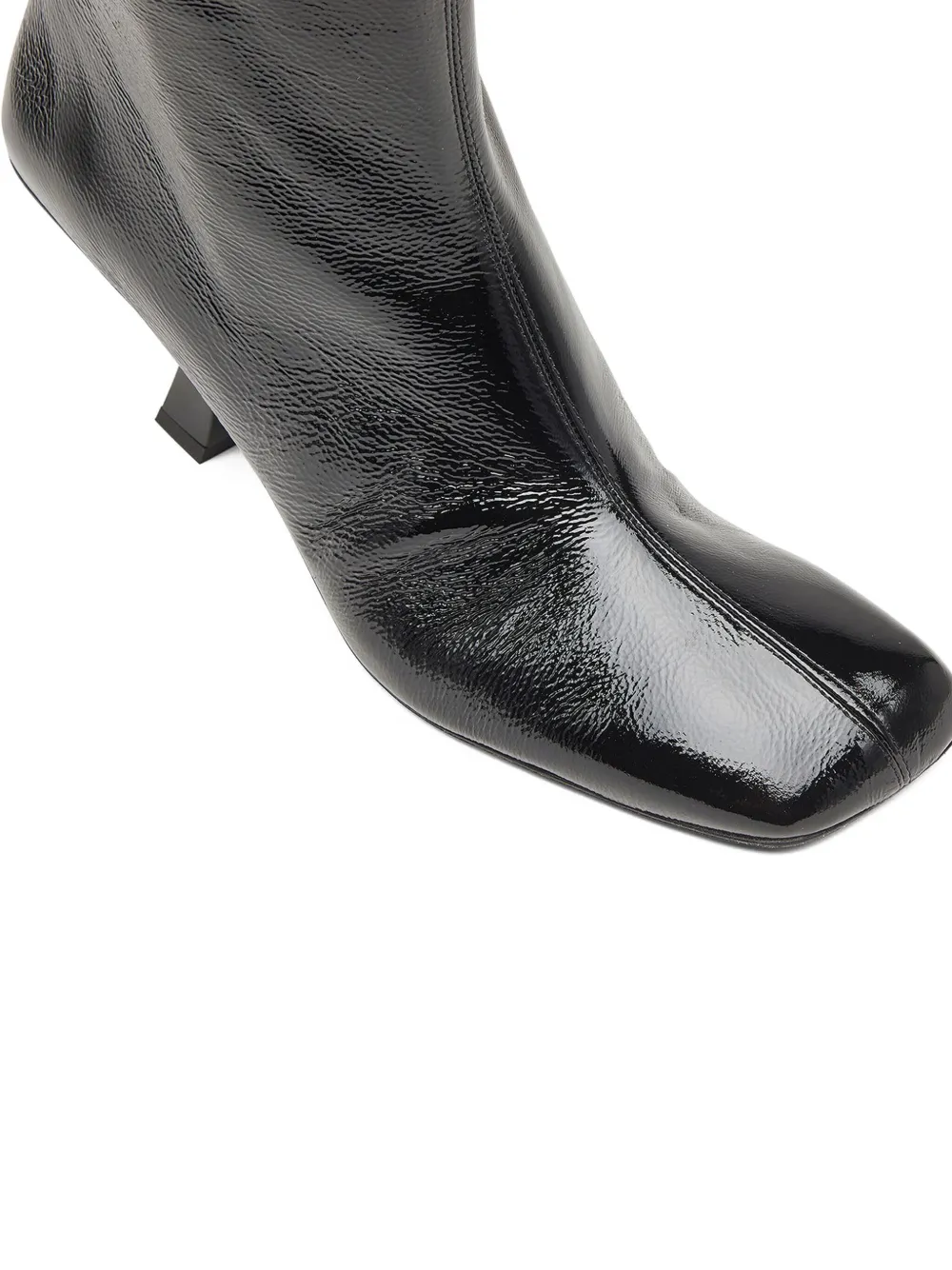 Diesel 75mm D-amber Square-toe Sculptural-heel Boots In Black