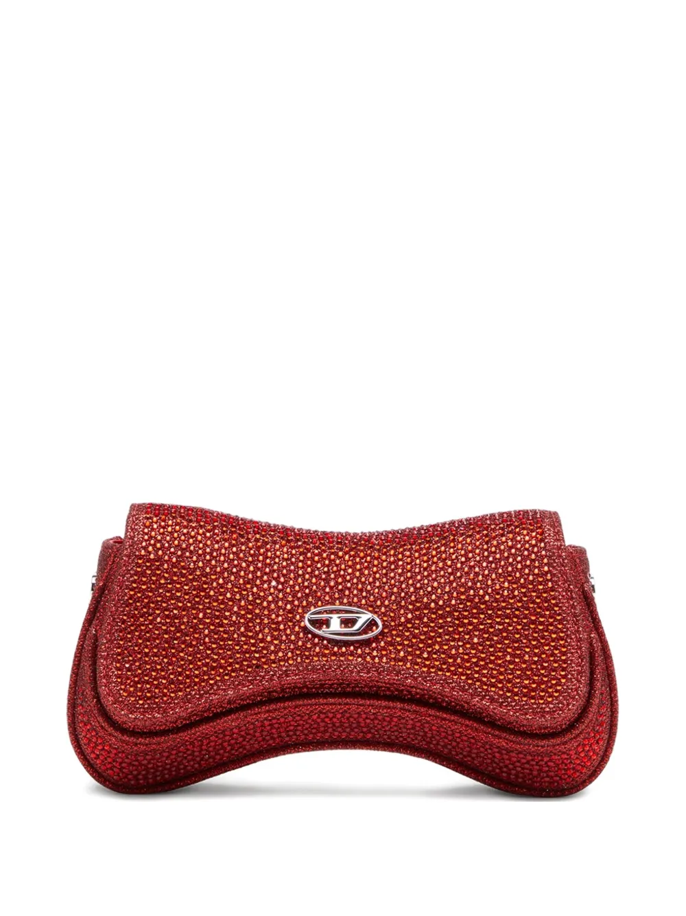 Diesel crystal-embellished clutch bag | Red | Image 1