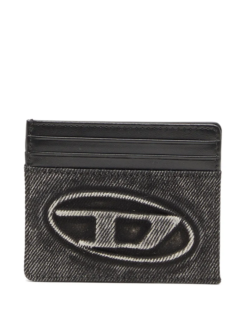 Diesel logo-embossed card case | Black | Image 1