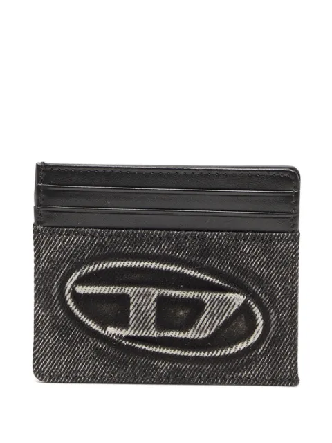 Diesel logo-embossed card case