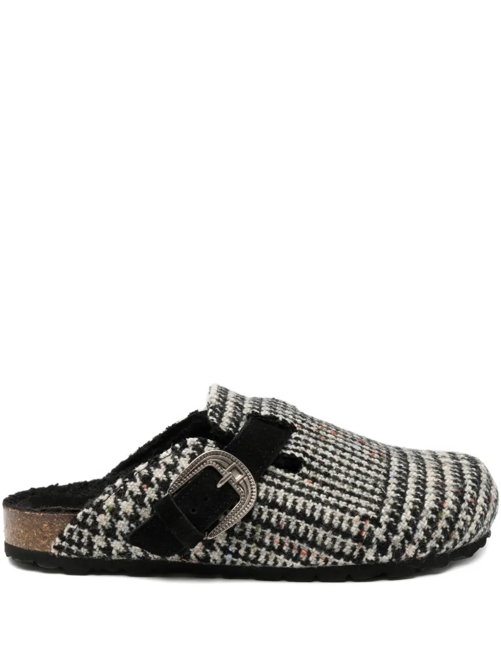 Taji X Faliero Sarti Tweed Mules In Black