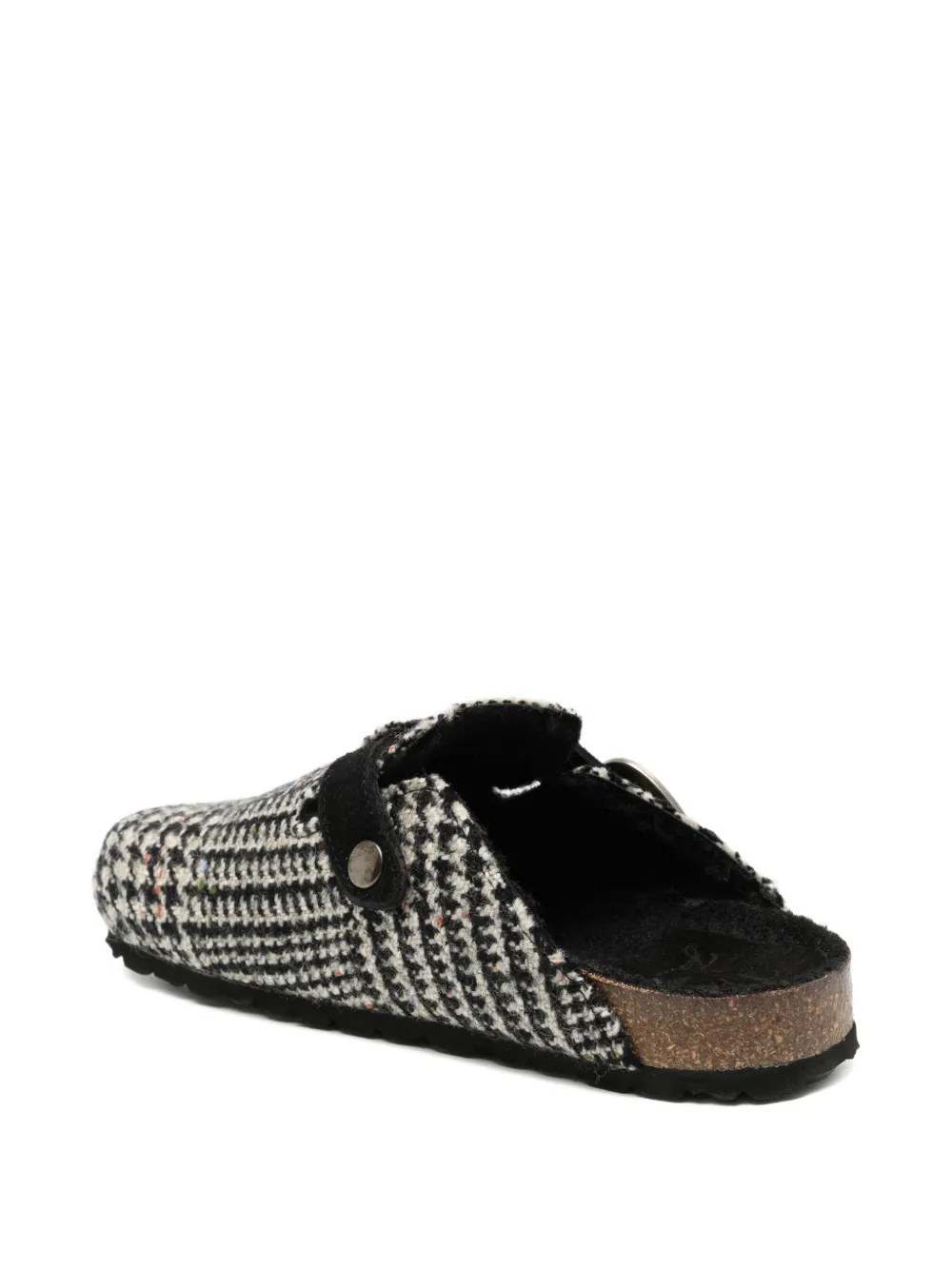 Taji X Faliero Sarti Tweed Mules In Black