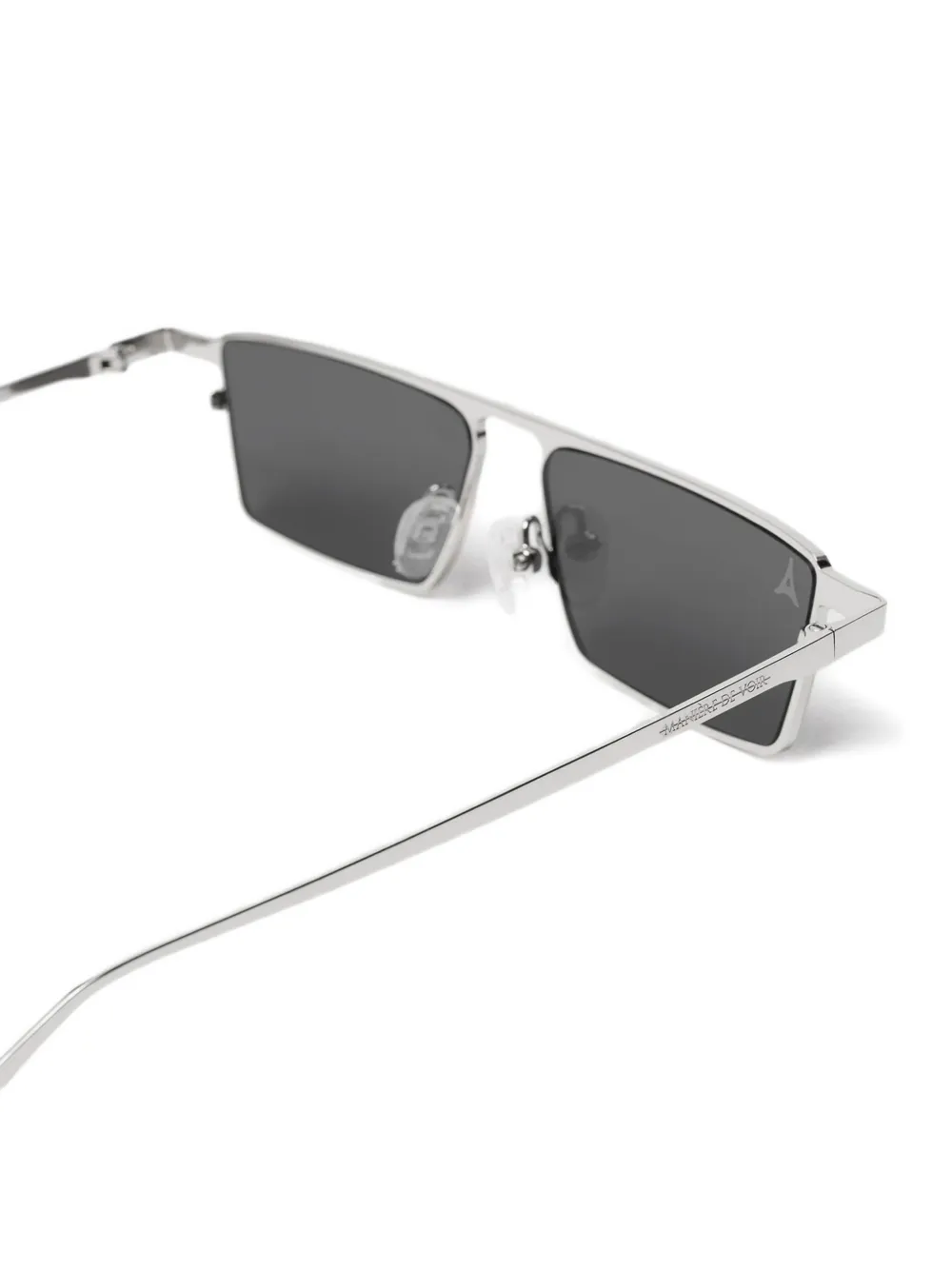 Palais Rectangle-Frame Silver Sunglasses