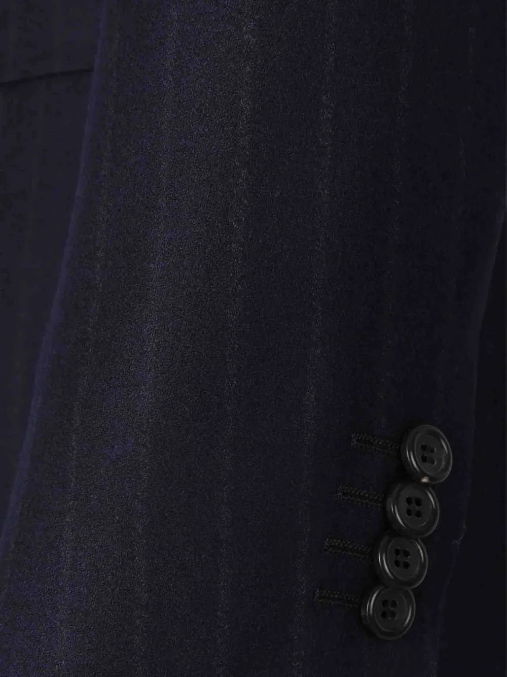 Canali Pak met krijtstreep en enkele rij knopen Blauw