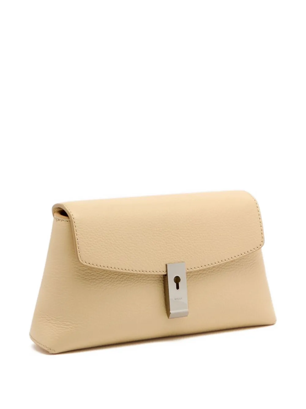 Bally Grained Lock-me Mini Bag In Neutral