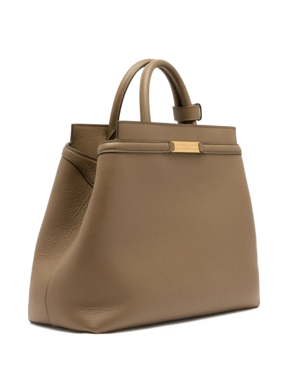 Bally Deco Grained-leather Tote Bag In Brown
