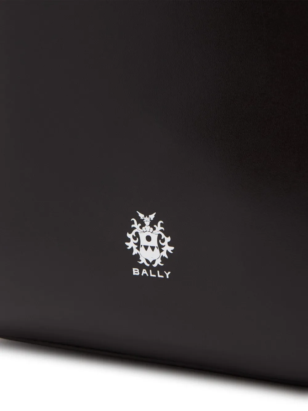 Bally Leren crossbodytas met wapenschild Bruin