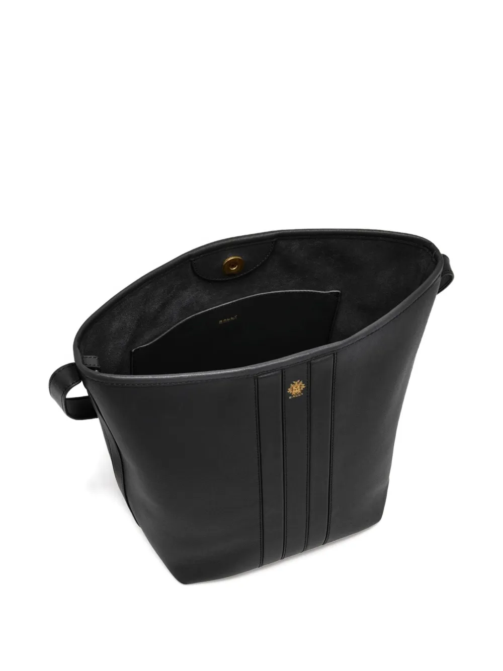 Bally Beckett Bucket Bag In Brown Leather In Black