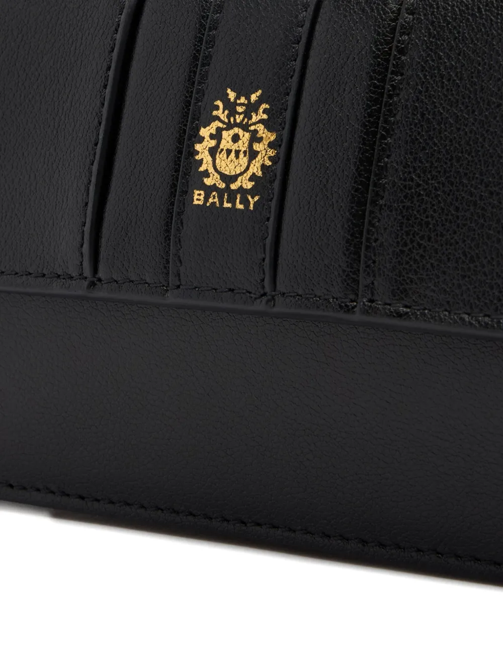 Bally Crest Flap Leather Mini Bag In Black