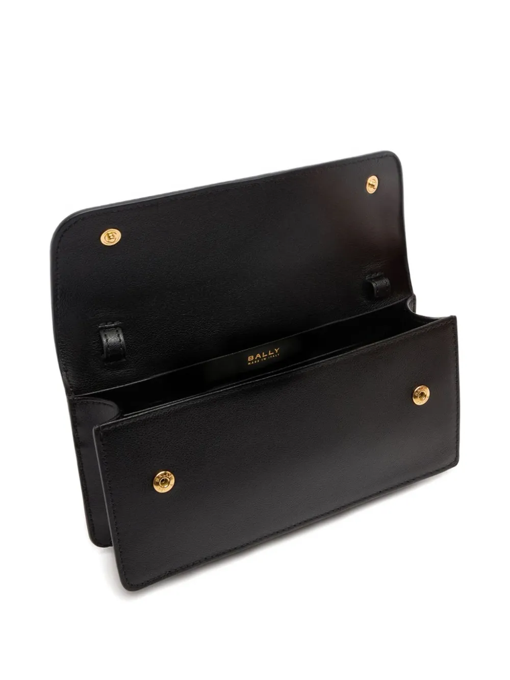 Bally Crest Flap Leather Mini Bag In Black
