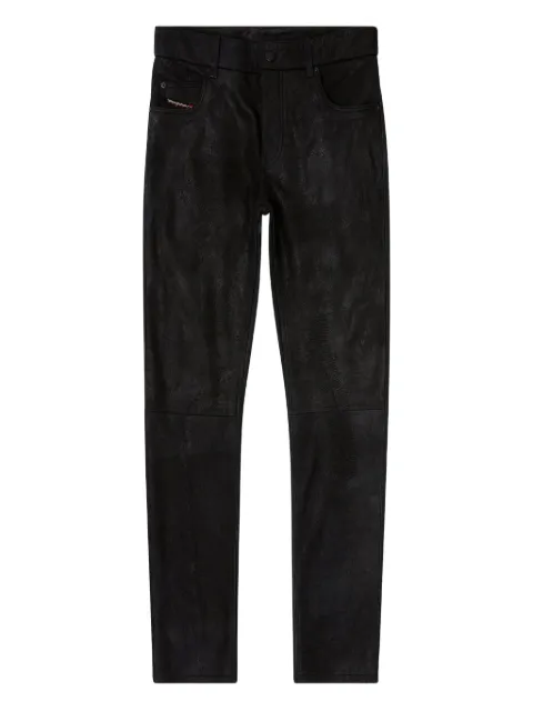 Diesel five-pocket leather trousers
