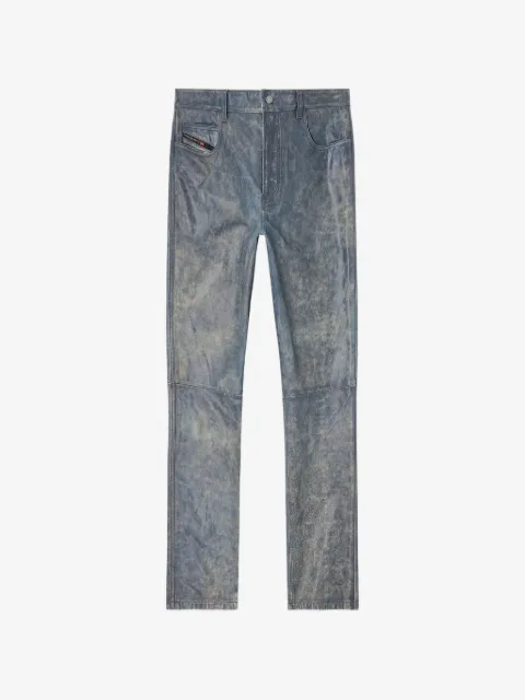 Diesel jean-cut leather pants