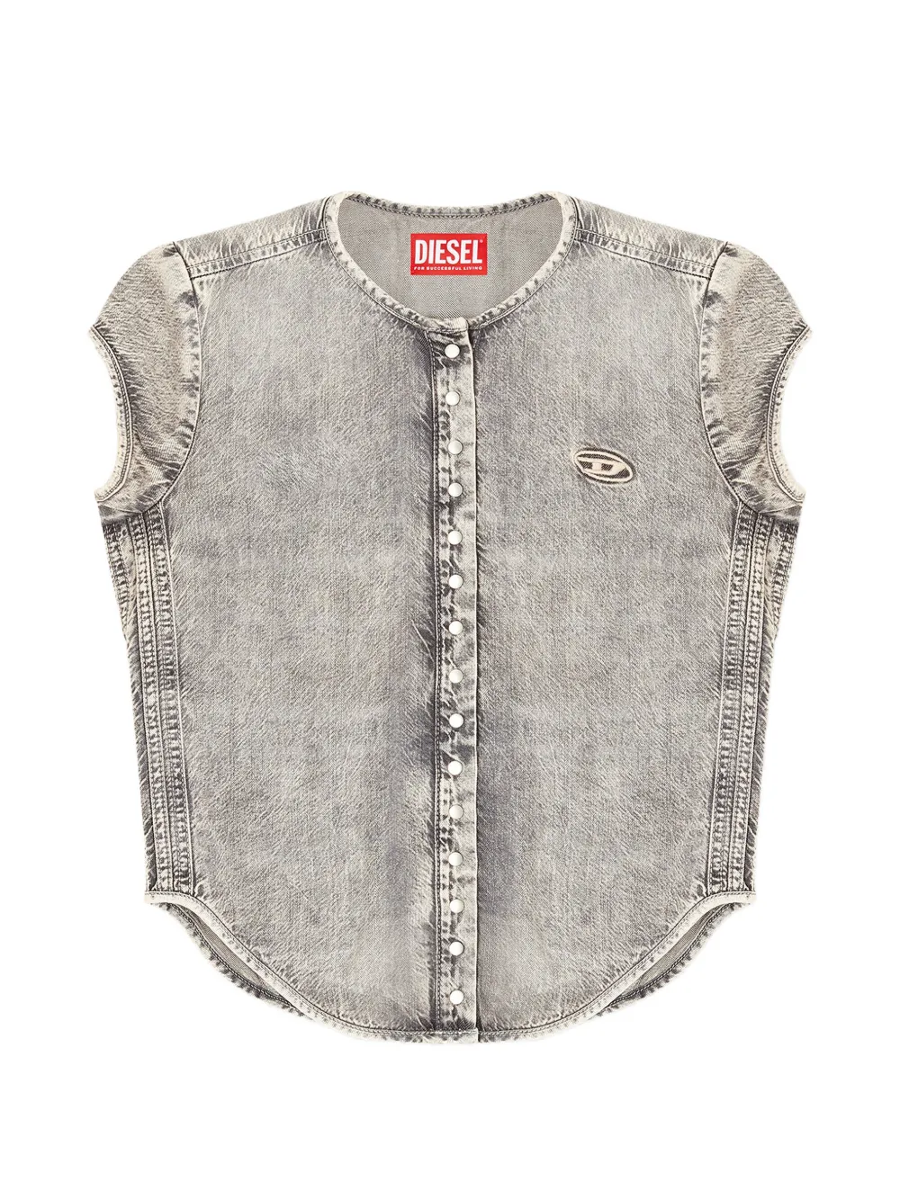 Diesel De-Roset-S buttoned denim shirt - Grigio